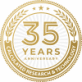35 Anniversary Badge_Gold White